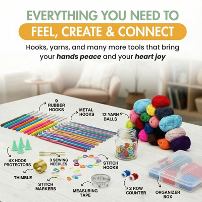 All-in-One Crochet Kit - 72 Pieces