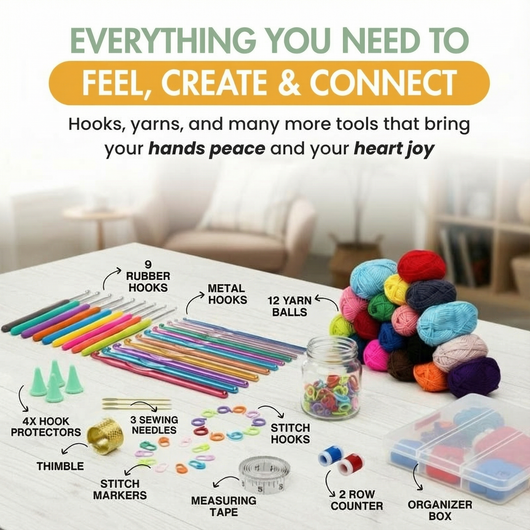 All-in-One Crochet Kit - 72 Pieces